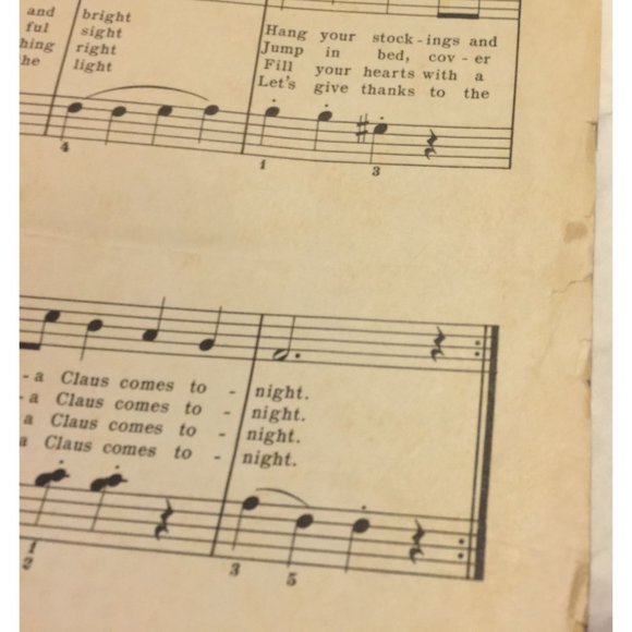Here Comes Santa Claus by Gene Autry & Oakley Haldeman Vintage Sheet Music - Picture 11 of 12